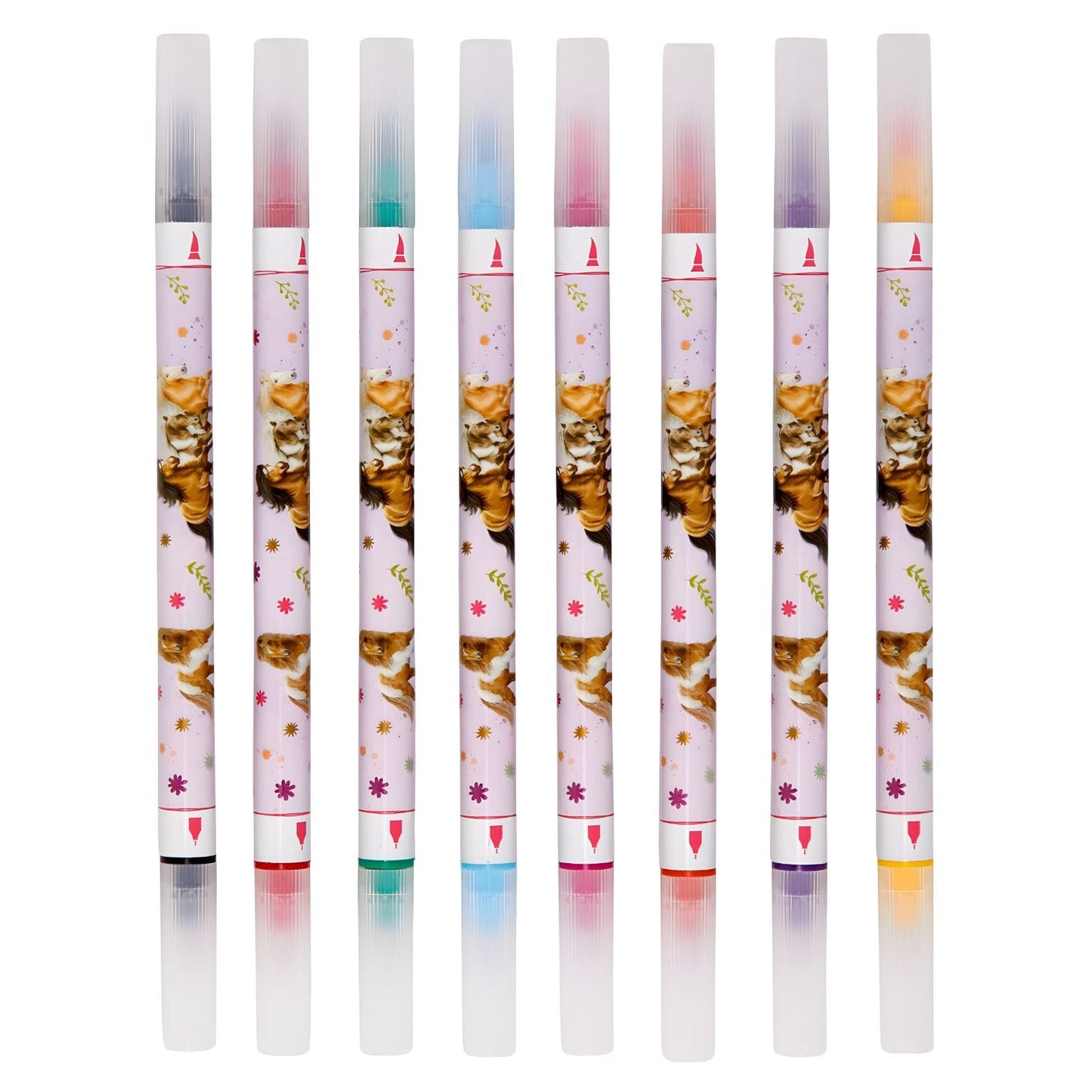 Canetas feltro de ponta dupla Cavalos Spiegelburg com várias cores e ilustrações de cavalos