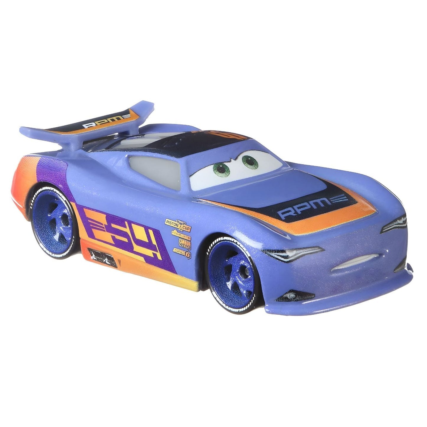 Cars Disney Barry DePedal Mattel azul e laranja personagem de corrida Disney Pixar Cars