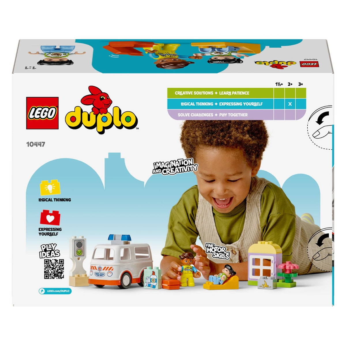LEGO DUPLO Ambulância e Condutor 10447 – brinquedo de construção pré-escolar