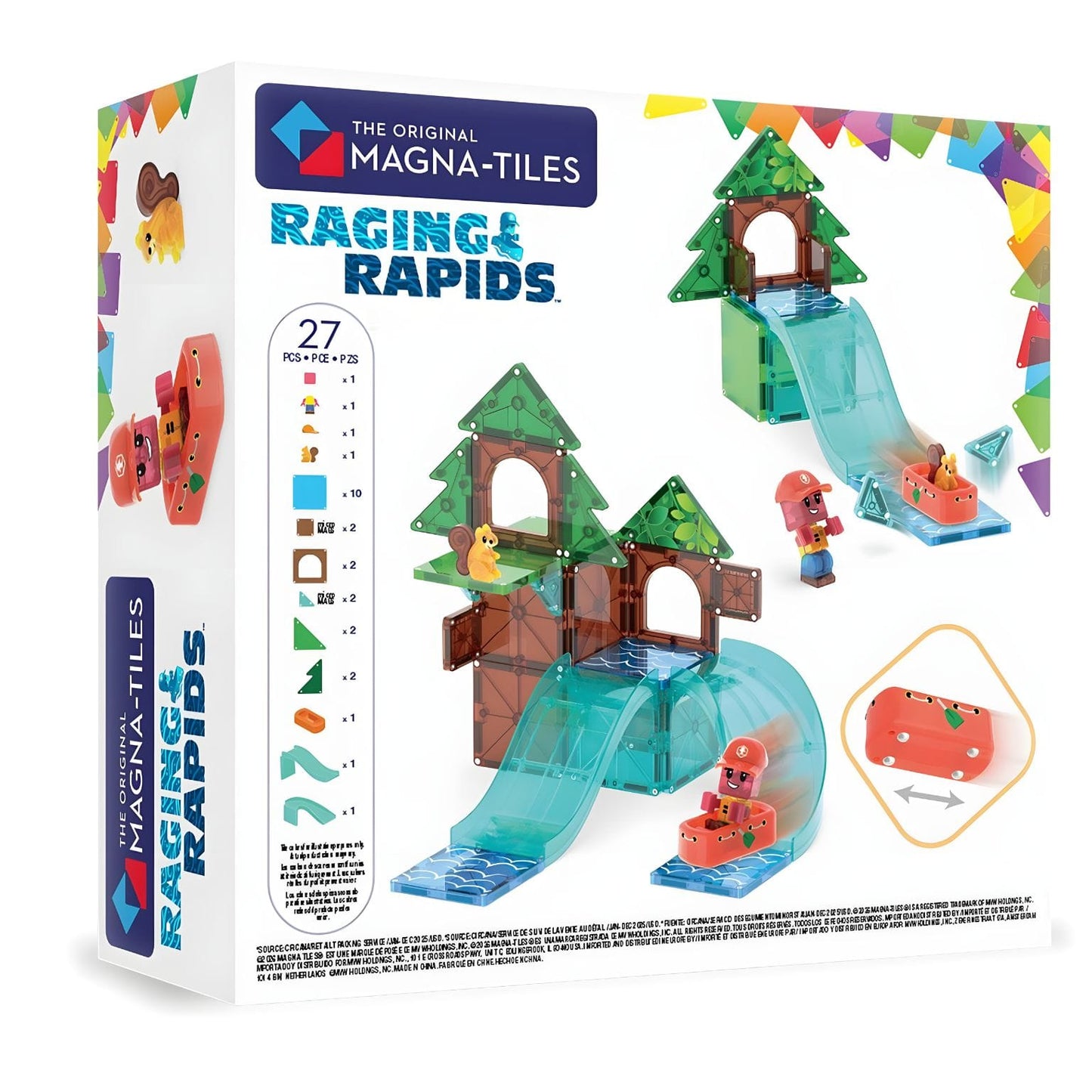 Conjunto MAGNA-TILES Raging Rapids para criar rios e pontes