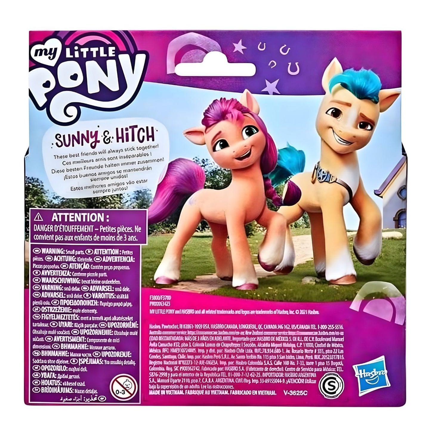 Figuras My Little Pony Sunny Starscout e Hitch Trailblazer para aventuras