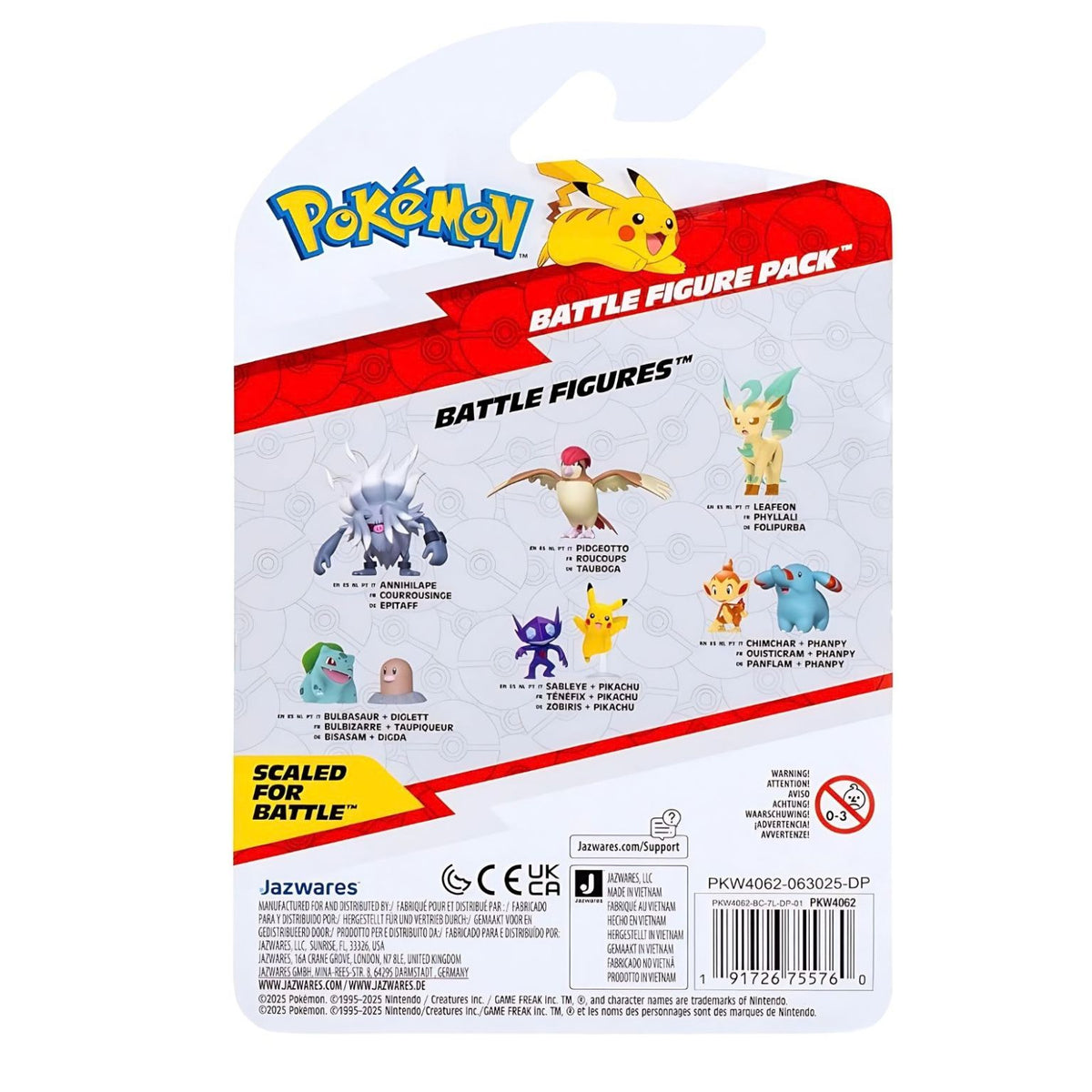 Dupla de figuras colecionáveis Pokémon Chimchar e Phanpy
