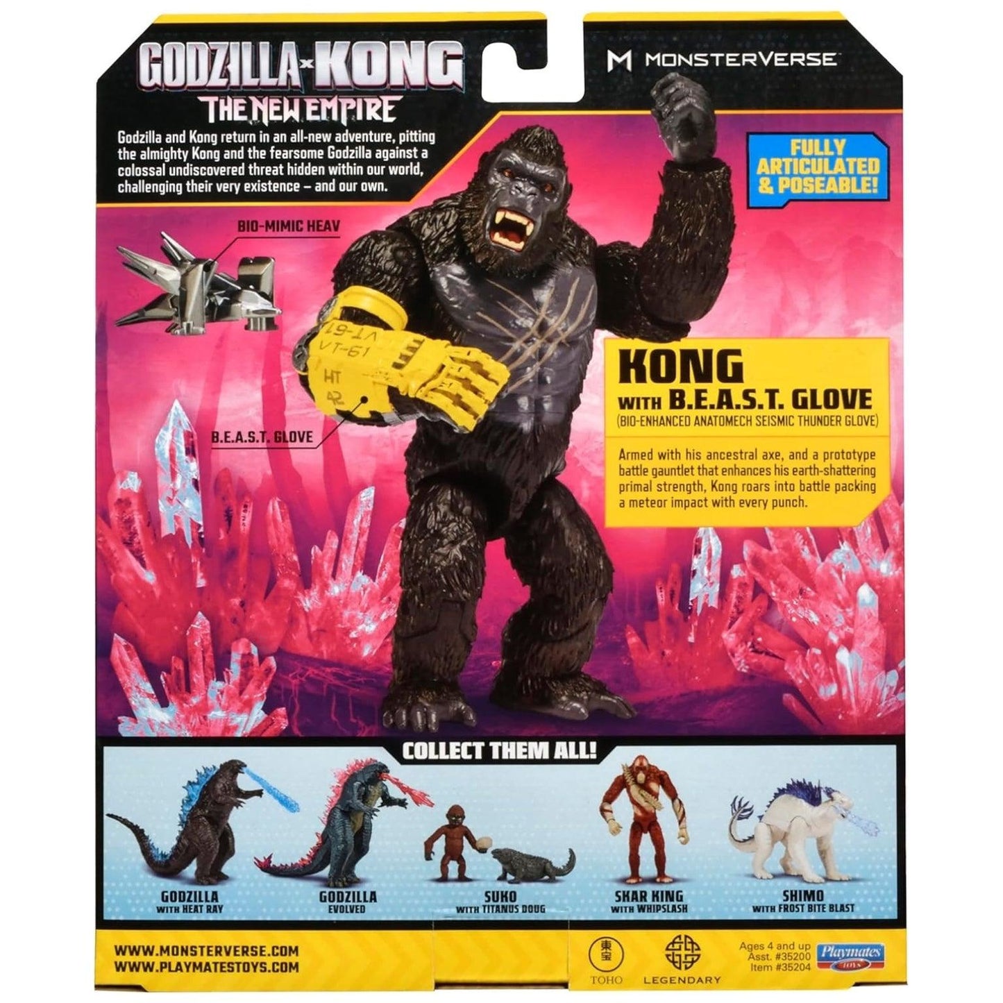 Apresentamos Godzilla x Kong - Kong com luva B.E.A.S.T. com o SKU 233930424 recomendado para + 4 anos