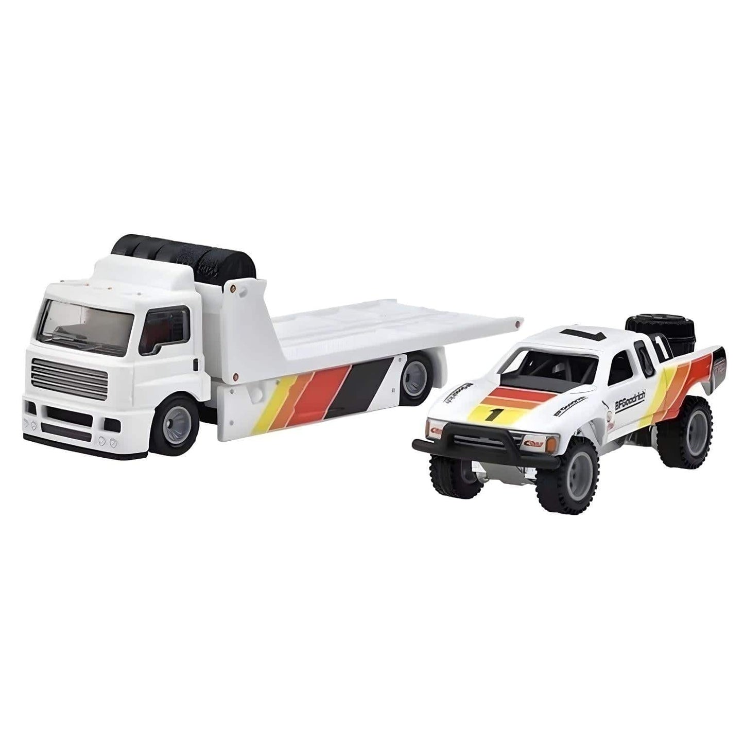 Apresentamos Hot Wheels Team Transport Fleet Street + Toyota Off Road Truck com o SKU 771862725 recomendado para + 3 anos