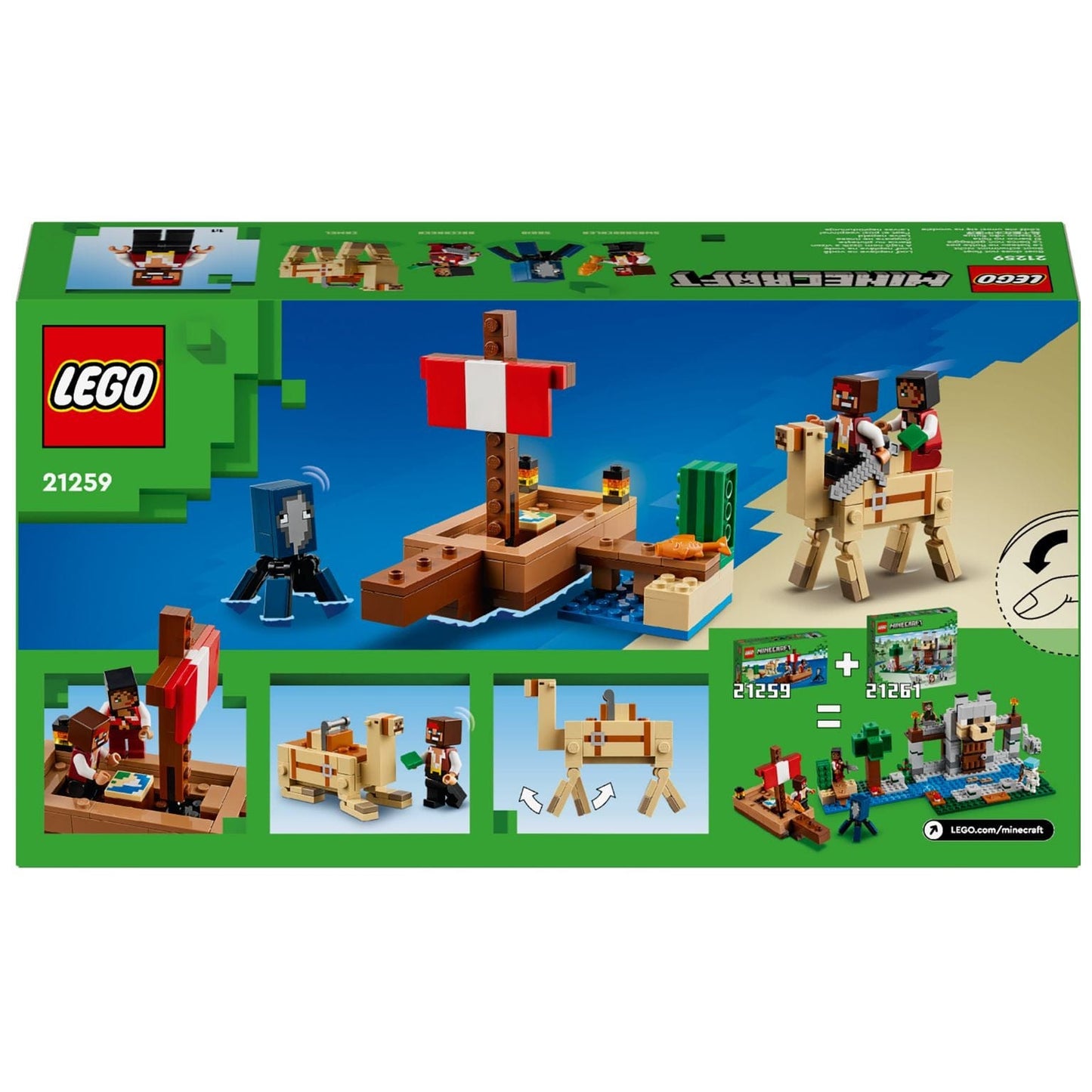 Apresentamos Lego Minecraft - A Viagem do Barco Pirata com o SKU 662125924 recomendado para + 8 anos