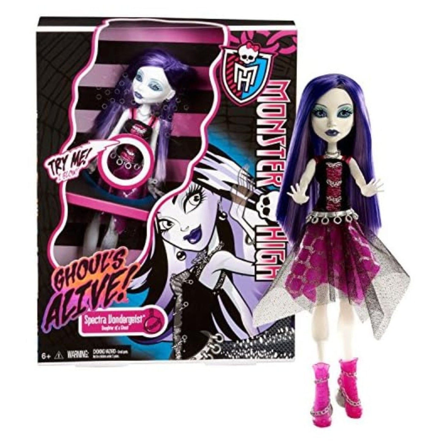 Apresentamos Monster High Mais Viva do que Morta Spectra Vondergeist com o SKU 550421121 recomendado para + 6 anos