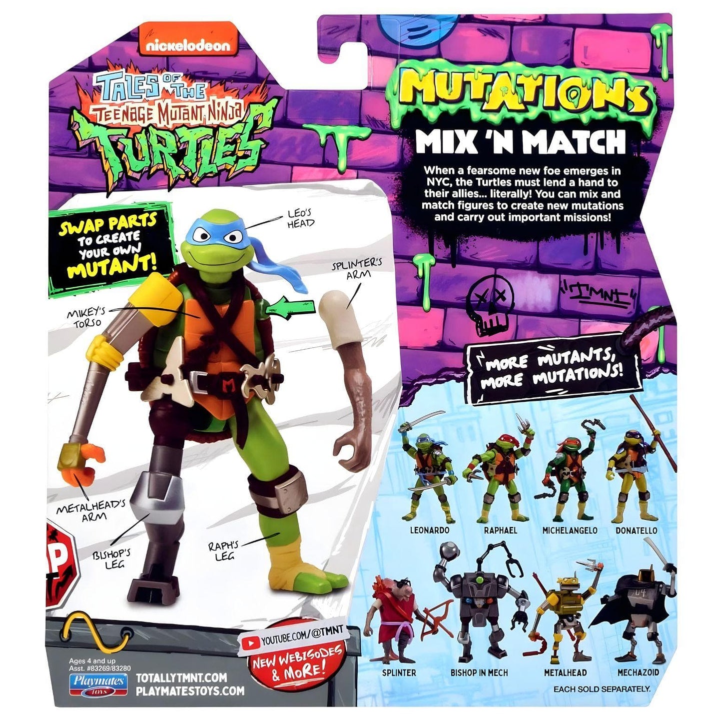 Apresentamos Tartarugas Ninja Mix n Match - Leonardo com o SKU 234017225 recomendado para + 4 anos