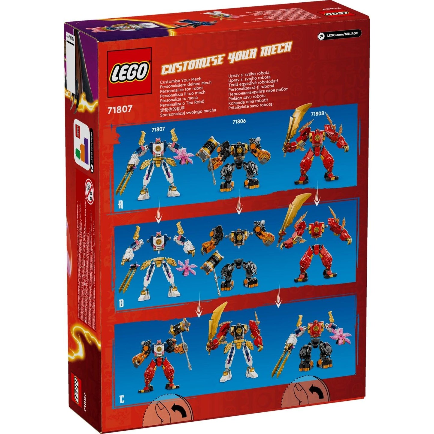 Apresentamos Lego Ninjago 71807 Robô Tecnológico Elemental da Sora com o SKU 667180725 recomendado para + 7 anos