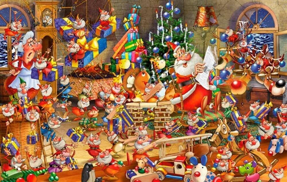 Apresentamos Puzzle 1000 peças Caos no Natal com o SKU 863794321 recomendado para + 12 anos