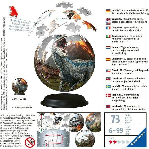 Apresentamos Puzzle 3D Jurassic World com o SKU 231175722 recomendado para + 6 anos