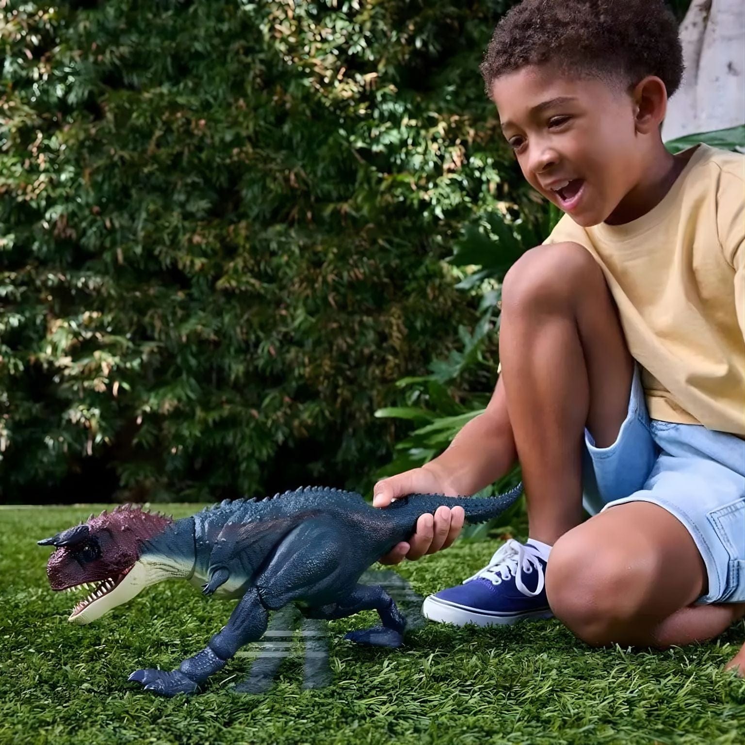 Jurassic World Carnotaurus ataque e devora dinossauro Jurassic World figura de ação Mattel