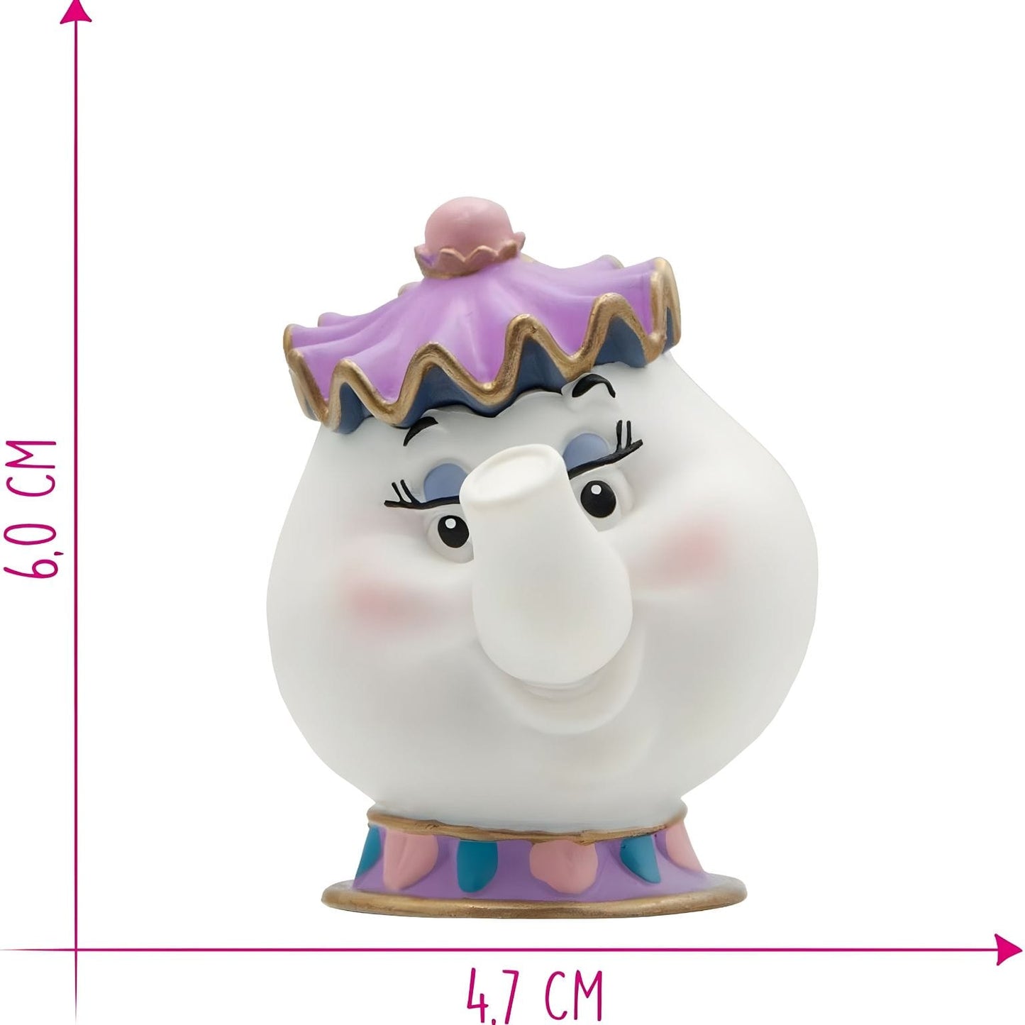Brinquedo Mrs Potts Disney para brincadeiras de fantasia e ternura