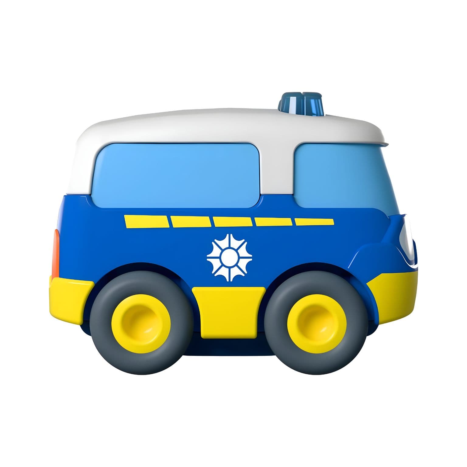 Autocarro da Polícia Azul de Fricção em vista adicional da embalagem
