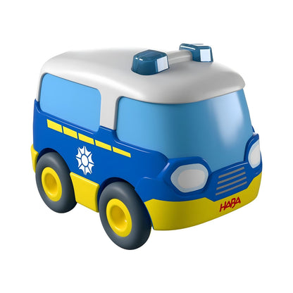 Blue Friction Police Bus in product photo