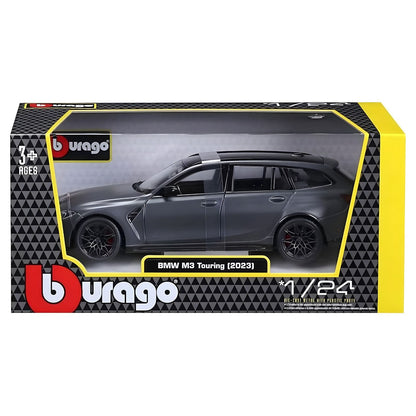 BMW M3 Touring 2023 cinzento na caixa Bburago 1/24