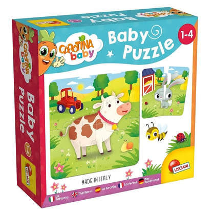 Lisciani's Farm Baby Puzzle with colorful farm animals and interlocking pieces for baby