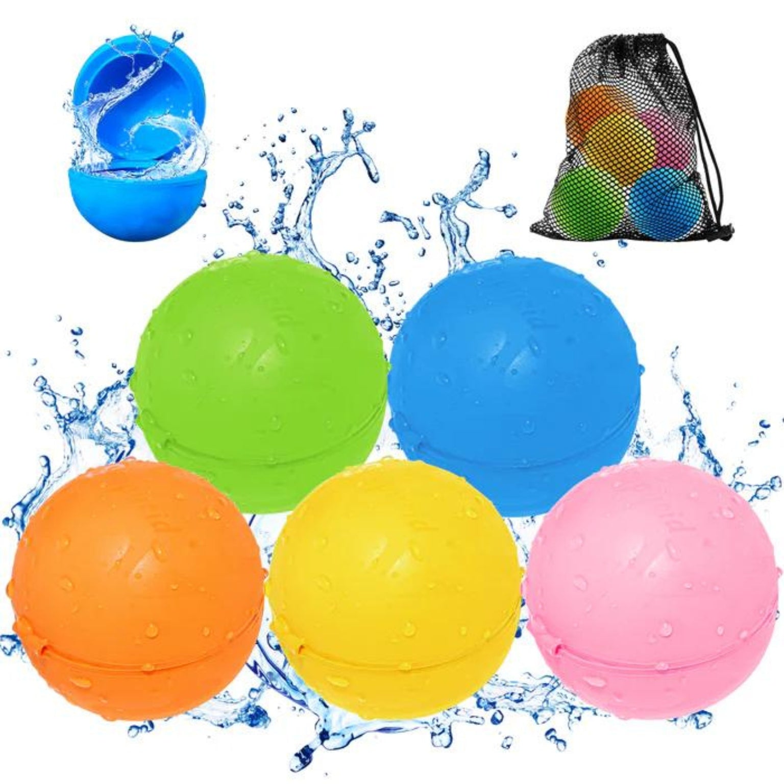 Balões de água reutilizáveis opacos