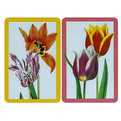 Piatnik Tulips Double Deck of Cards with colorful floral illustrations and double box