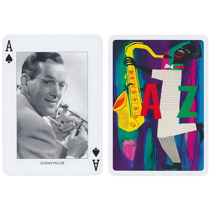 Piatnik Jazz Deck of Cards with jazz legends and vintage illustrations