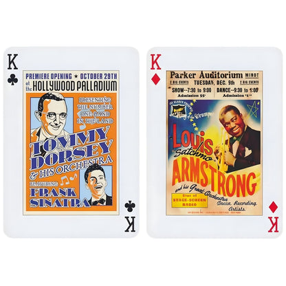 Piatnik Jazz Deck of Cards with jazz legends and vintage illustrations