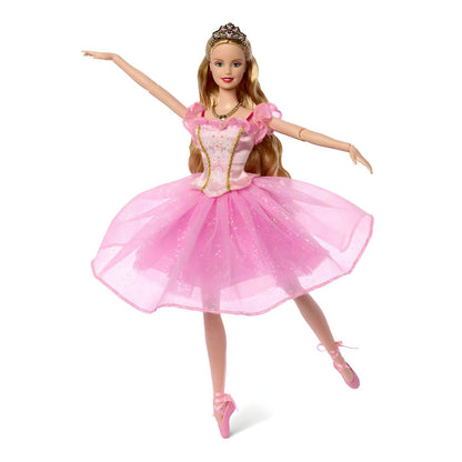 Barbie Signature Clara Nutcracker 25th anniversary doll wearing a pink tulle tutu