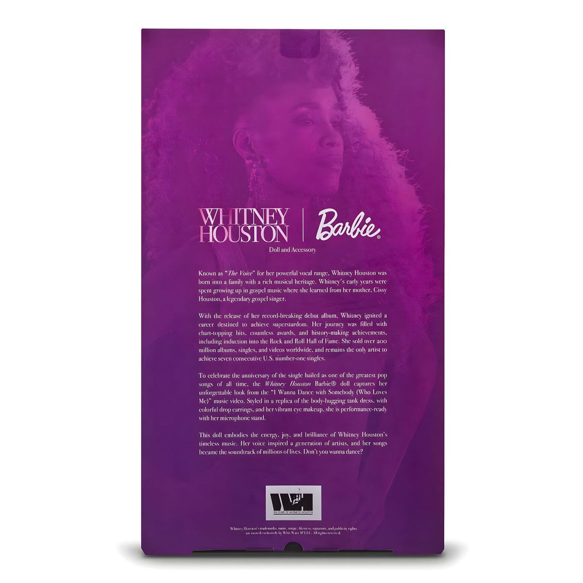 Boneca colecionável Whitney Houston Barbie Signature em visual dos anos 80