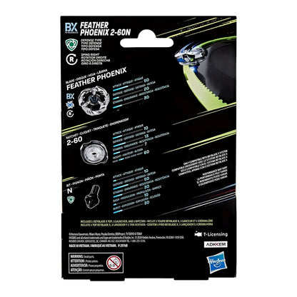 Beyblade Feather Phoenix 2-60NX top for collection and play