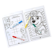 Bloco de atividades da Patrulha Pata Crayola com páginas para colorir e jogos criativos