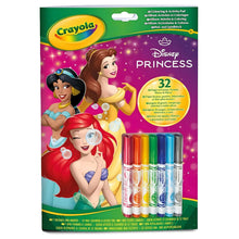 Bloco de Atividades Princesas Disney Crayola com marcadores e páginas para colorir