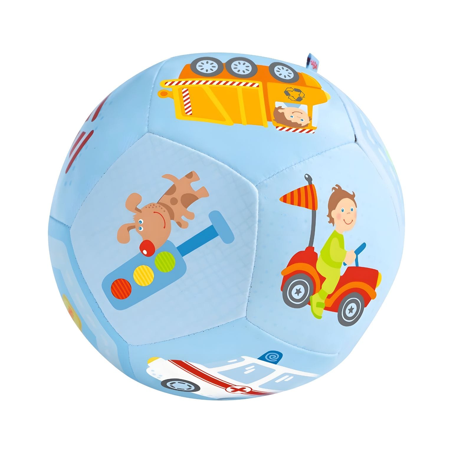 Bola de bebé Mundo dos veículos 14 cm outra perspetiva