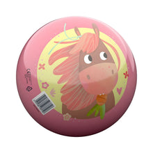 Bola de borracha A princesa e o cavalo 14 cm vista lateral