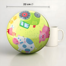 Bola de borracha Animais da Quinta 22 cm vista lateral