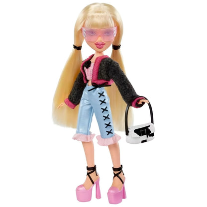 Bratz Goin' Out Cloe doll with pink plaid outfit and platform shoes