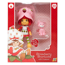 Boneca Strawberry Shortcake e Custard para brincadeiras ternas