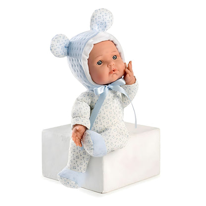 Mimi Blue Doll 36 cm with light blue hat and sweet expression