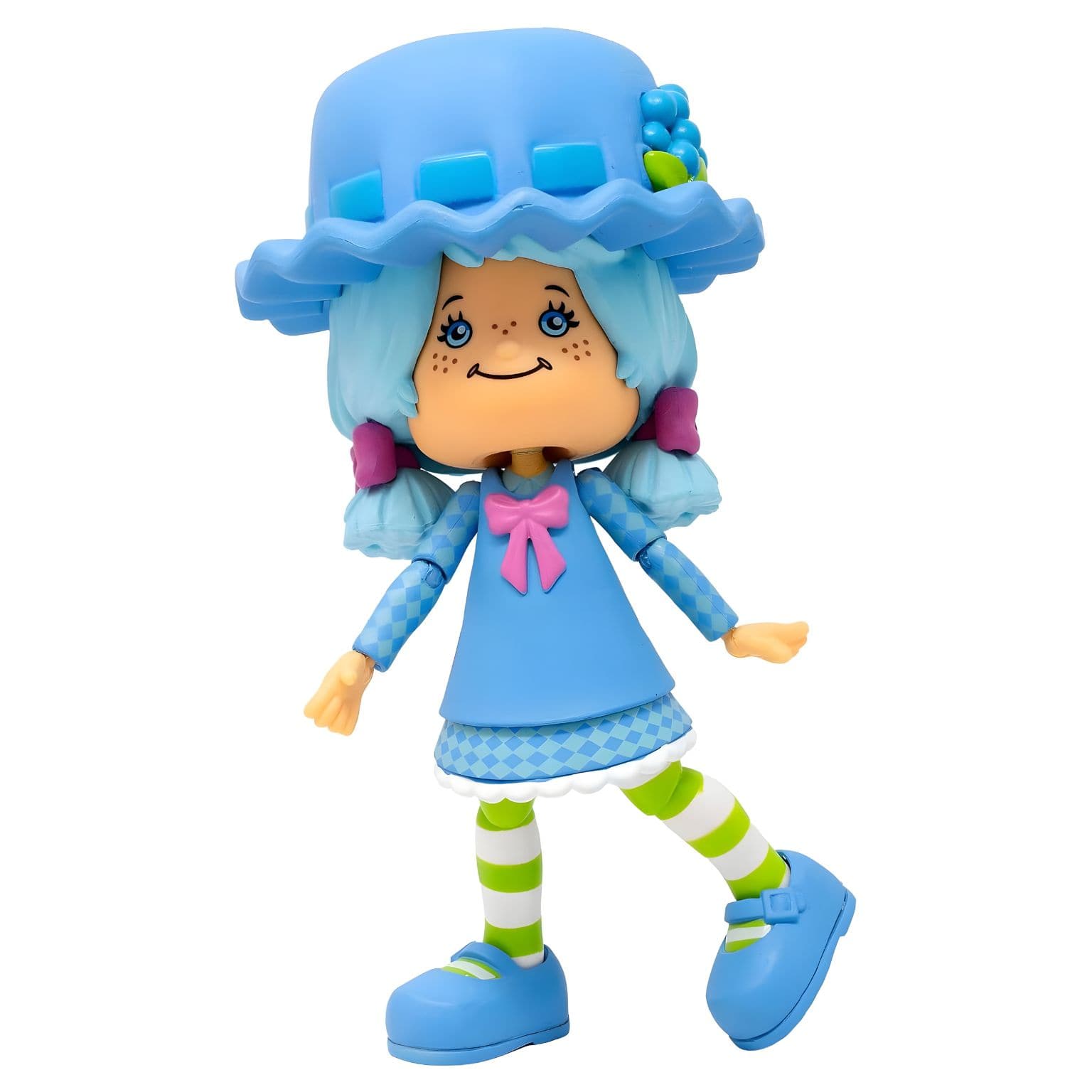 Personagem Strawberry Shortcake Blueberry Muffin com encanto nostálgico