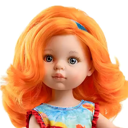 Paola Reina Susana doll with orange hair and flared red dress