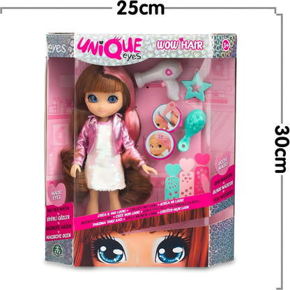 Unique Eyes Sophia doll with accessories to change her look