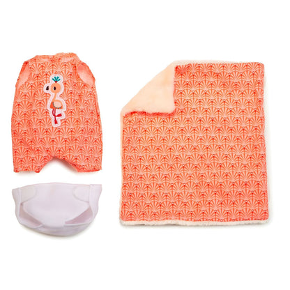 Ágata cloth doll with carrycot in delicate product image