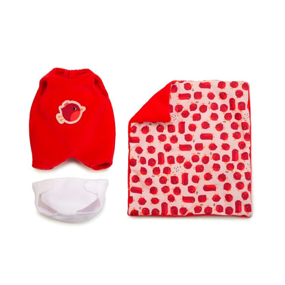 Anais cloth doll with carrycot in delicate product image