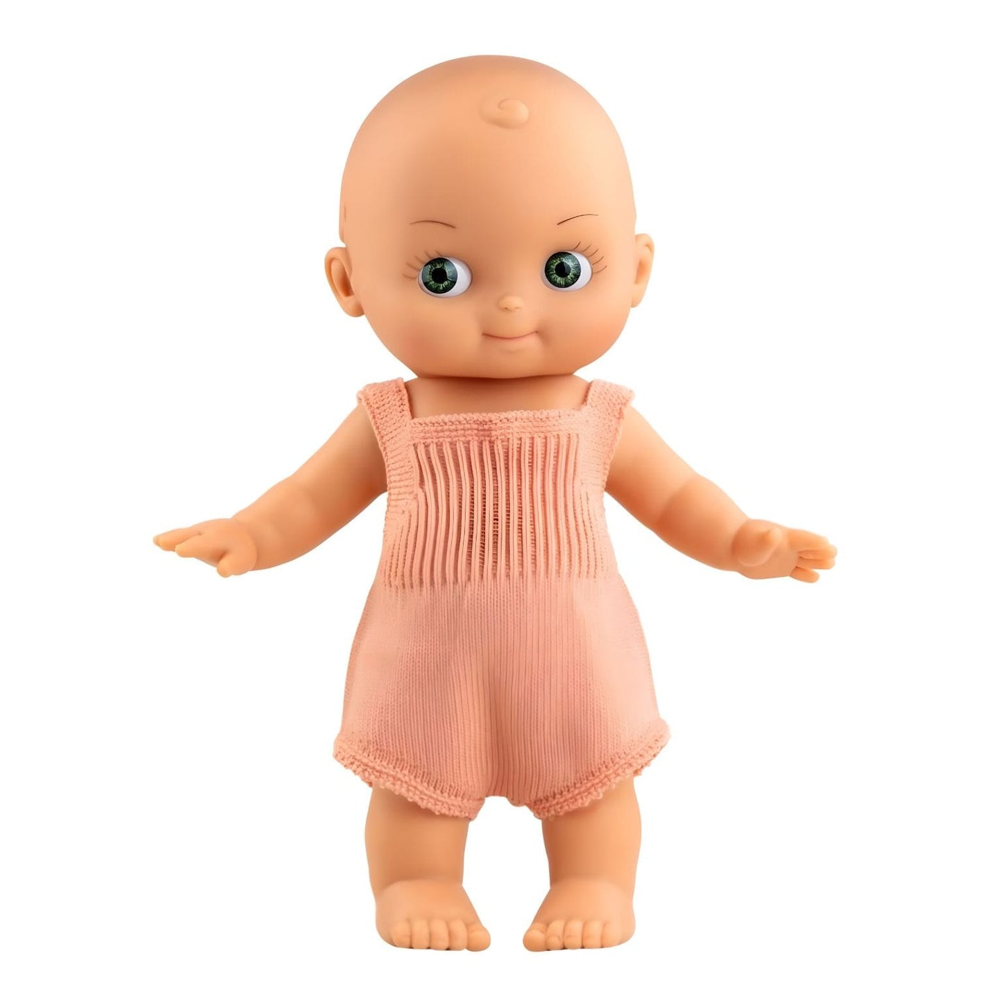 Boneco Mini Panchas em visual salmão para histórias de cuidado