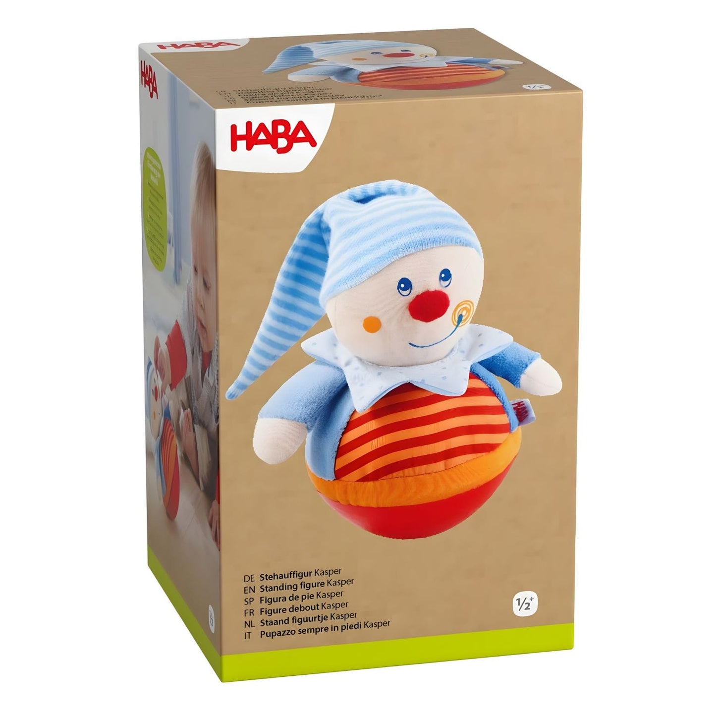 Detalhe do Boneco Sempre em Pé Kasper para descoberta acompanhada