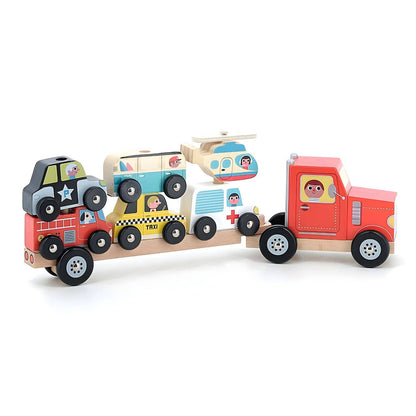 Car carrier truck for transport missions and pretend play