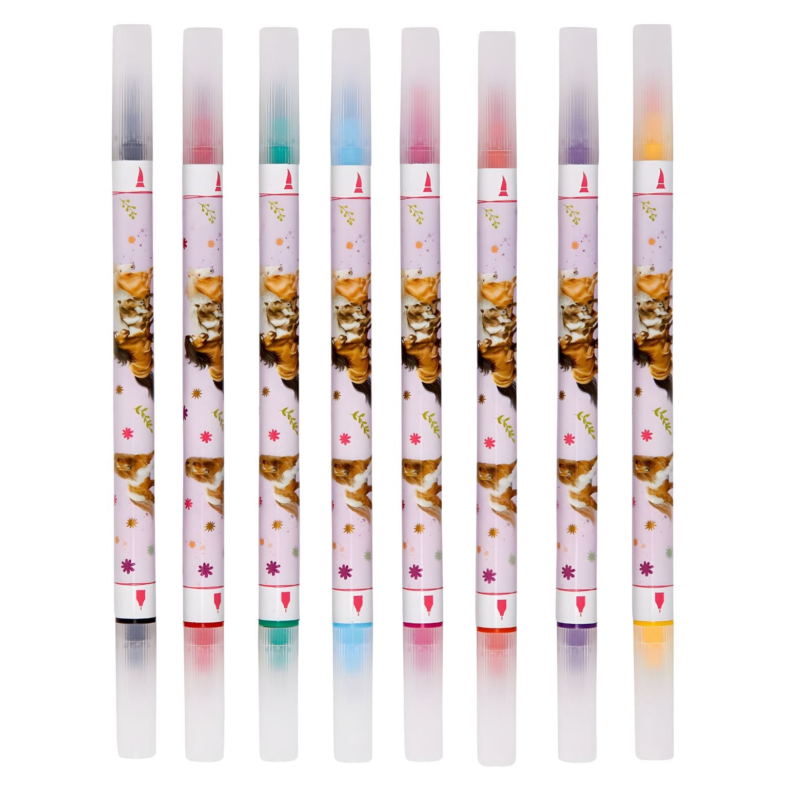 Canetas feltro de ponta dupla Cavalos Spiegelburg com várias cores e ilustrações de cavalos