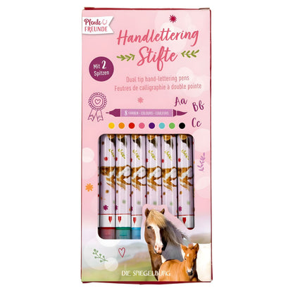 Spiegelburg Horses dual-tip felt pens with various colors and horse illustrations