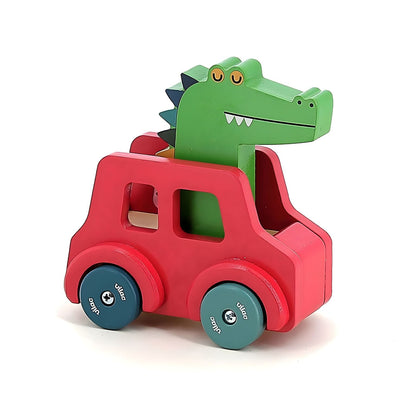 Crocodile toy with wheels for children who love animals