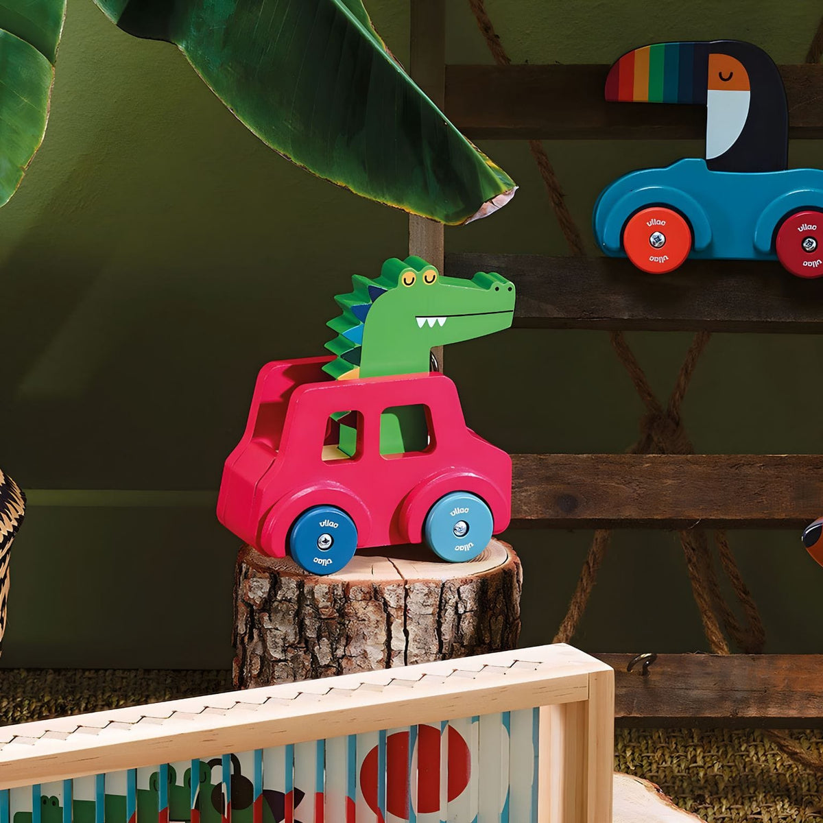 Wooden Crocodile Car ideal for movement, fantasy and free play