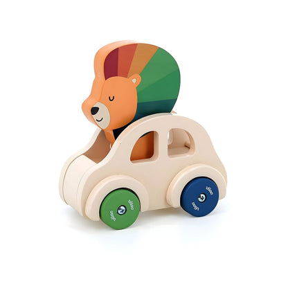 Lion toy with wheels for children who love animals