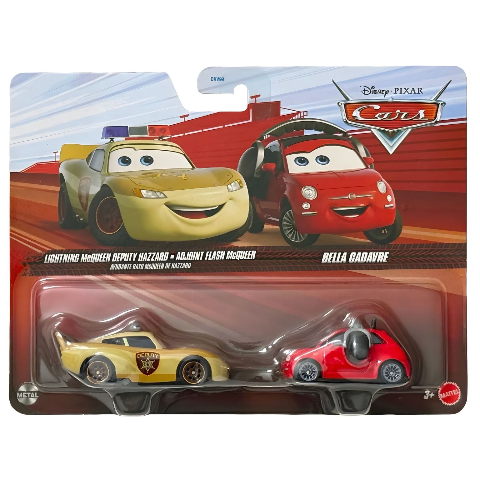 Cars Disney Lightning McQueen com Deputy Hazzard e Bella Cadavre