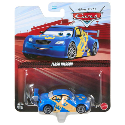Cars Disney Flash Nilsson blue and yellow by Mattel inspired by racing